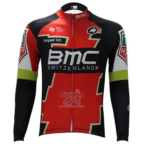 Bmc Ropa Ciclismo Culotte Largo 2017 Mangas Largas Rojo y Verde